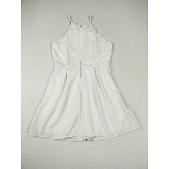 Speechless Dress Women's XL White Pleated Skater Mini Dress A Line Flare And Fit - Picture 1 of 10